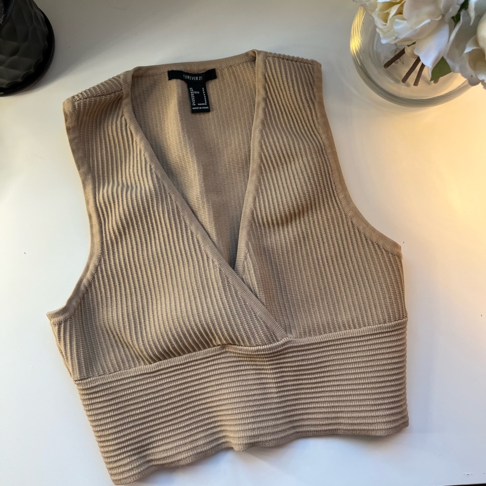 Crop v cut midi top